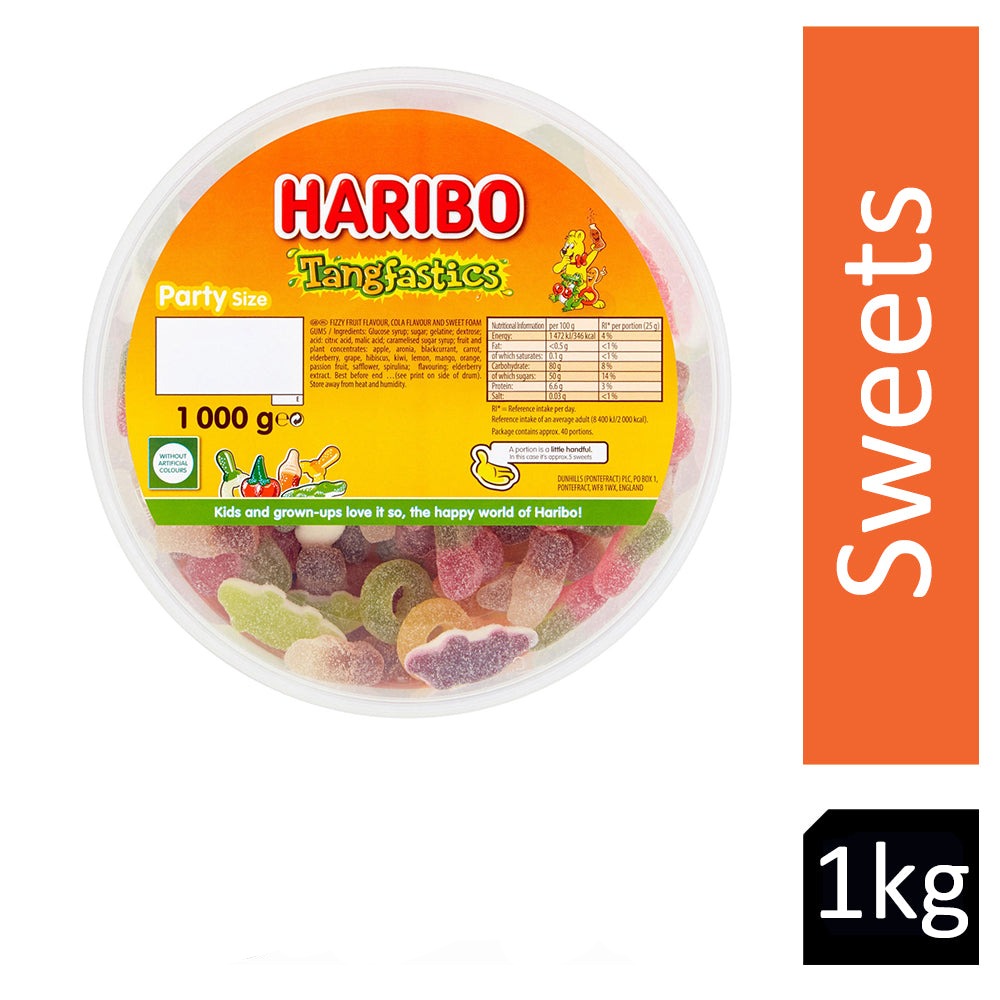 Haribo Tangfastics 1kg Drum