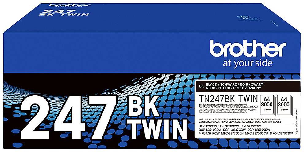 Brother TN-247BK Toner Cartridge, Black, Single Pack, High Yield, Includes  1 x Toner Cartridge, Genuine Supplies