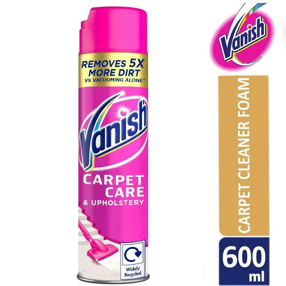 3 x Vanish Gold Carpet Cleaner Care Foam Upholstery Dirt & Stain