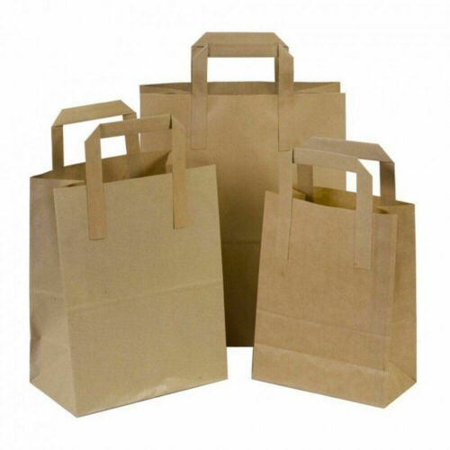 Handled Brown Paper Bag Medium 250 Pack - Gompels - Care & Nursery Supply  Specialists