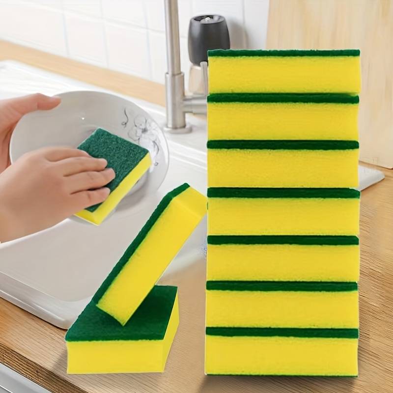 Janit-X Abrasive Sponge Back Large Green Scourers Pack 10's, {10-150 Scourers}