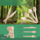 Belgravia- Disposable Eco Friendly  Wooden Cutlery Knives,Forks, Spoons & Teaspoons