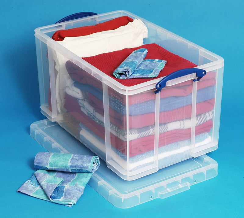 Really Useful Clear Plastic Storage Box 84 Litre