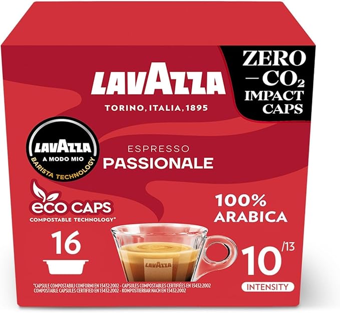 Lavazza A Modo Mio Espresso Passionale Eco Caps 16 Capsules