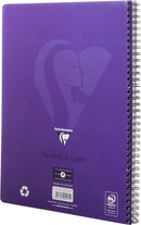 Clairefontaine Europa A4 Wirebound Card Cover Notebook Ruled 180 Pages Purple (Pack 5) - 5803Z