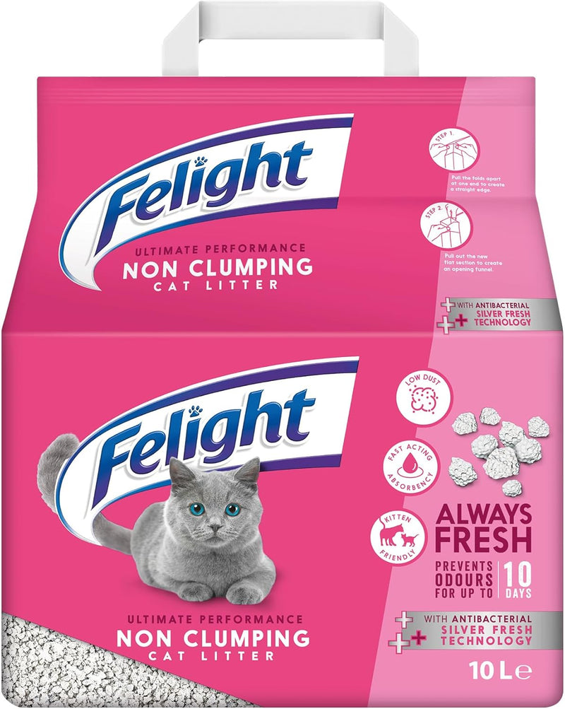 Felight Antibacterial Non-Clumping Cat Litter 10 Litre