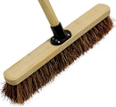 Hard Bristle 18" Stiff Broom Head includes Plastic Support Bracket.