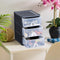 Fixtures 3 Drawer Organiser Unit in Black, Stackable.