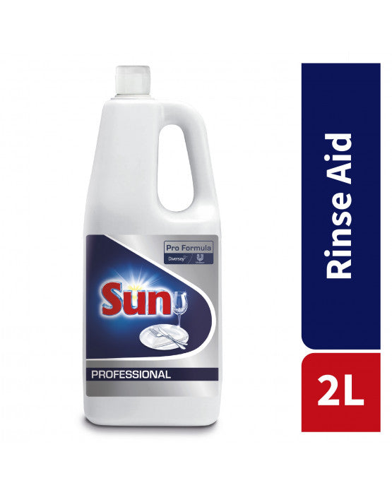 Sun Professional Streak Free Rinse Aid 2 Litre Concentrated solution for Value.