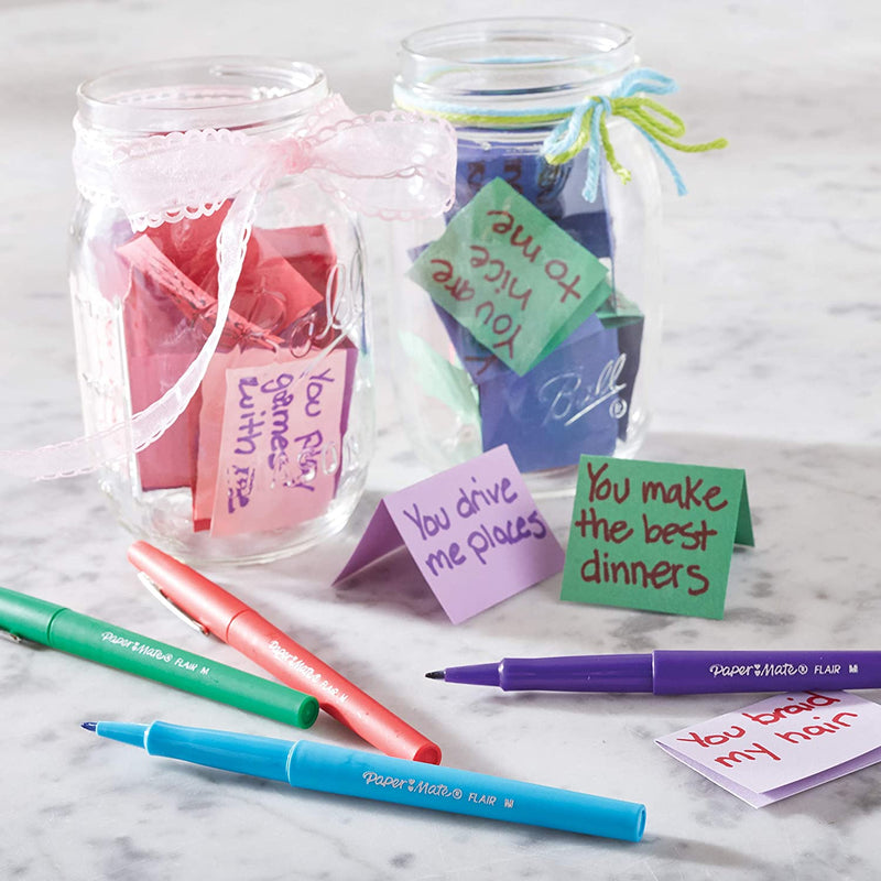Paper Mate Flair Felt Tip Pens Medium Point Candy Pop - Pack of 24