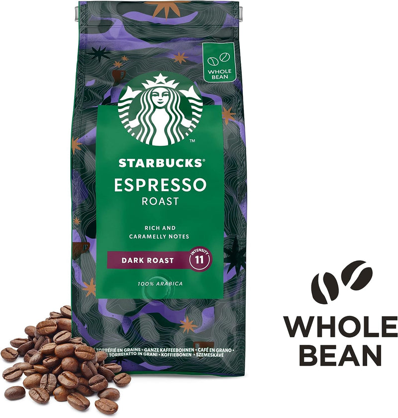 Starbucks grain entier 100% café arabica, torréfaction espresso foncé, 12  oz