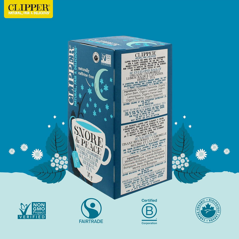 Clipper 20's Snore & Peace Organic Infusion Envelopes