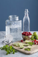 Kilner Branded 3L Square Glass Fridge Dispenser with Tap