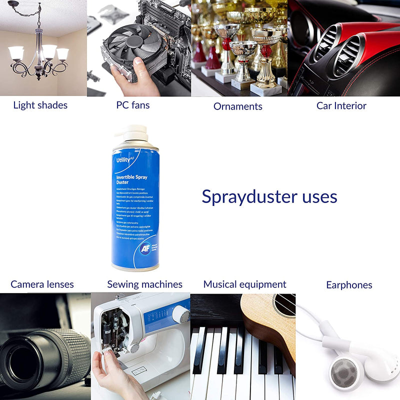 AF Utility Sprayduster / Air Duster Compressed Gas Can, HFC Free, Non-Invertible Removal of Dust and Debris