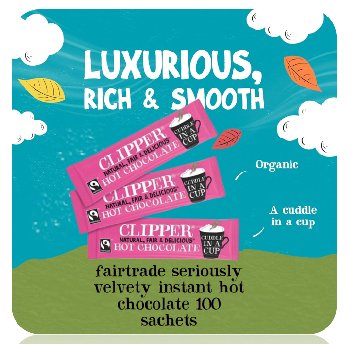 Clipper Fairtrade Hot Chocolate Sachets 100 x 28g