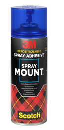 3M Spray Mount Transparent Repositioning Adhesive Spray Can 400ml