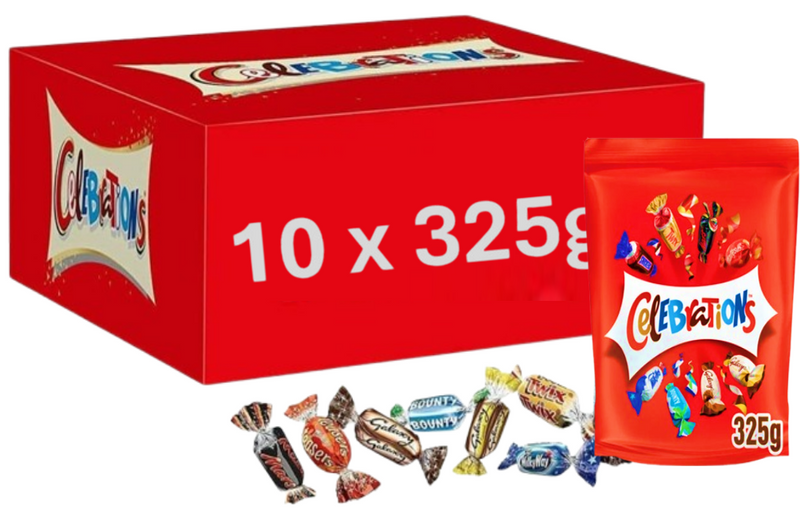 Celebrations Christmas Chocolate Sharing Pouch, 325g