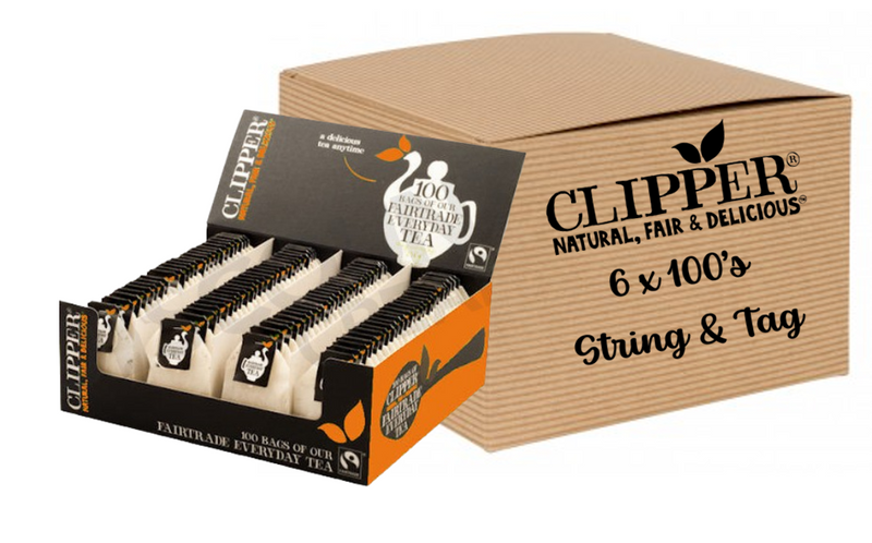 Clipper Fairtrade Everyday String & Tag Catering Tea Bags(100)