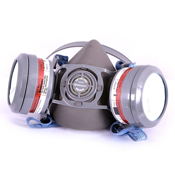 Beeswift Twin Filter Complete Pre-Assembled Respirator With A1P2 Filters Grey