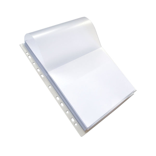 Expanding Pocket Extra Capacity with Flap Multipunched Polypropylene A4 Clear (Pack 10)