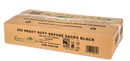 Black Refuse Sacks Bin Bags Heavy Duty 15kg CHSA (18x29x38) 200 Bags