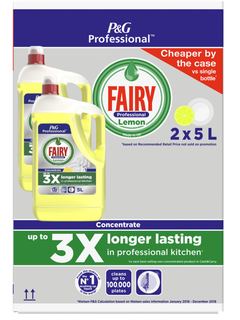 Fairy Professional& Liquid 5 Litre Lemon CONCENTRATED