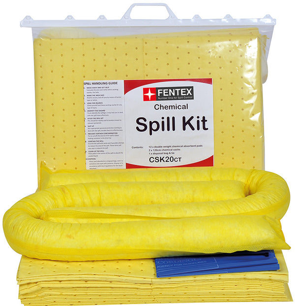 Fentex Chemical Spill Kit 20L Yellow 20L