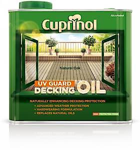 Cuprinol 5122410 Uv Guard Decking Oil Exterior Woodcare, Natural 2.5L