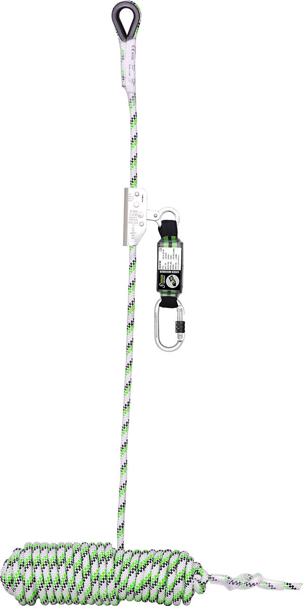 Kratos Fall Arrester On Kernmantle Rope 20Mtr White/Green 20M