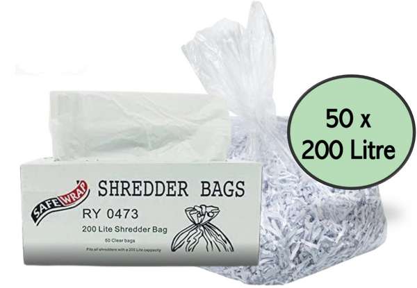 Safewrap Shredder Bag 200 Litre {Pack 50}