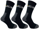 JCB Workwear Work Socks With Added Elastane Black 6-11 Box 3's