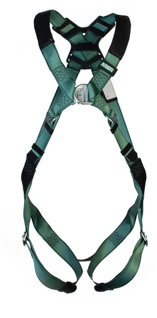 Msa Large V-Form Back/Chest D-Ring Qwik-Fit Harness  Green L