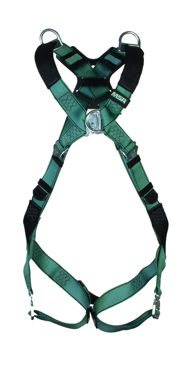 Msa XS V-Form Back/Chest/Shoulder D-Ring Bayonet Harness Green XS