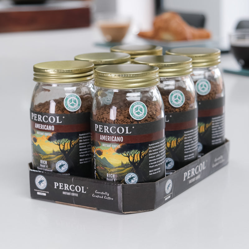 PERCOL Rainforest Alliance All Day Americano Instant Coffee 100g