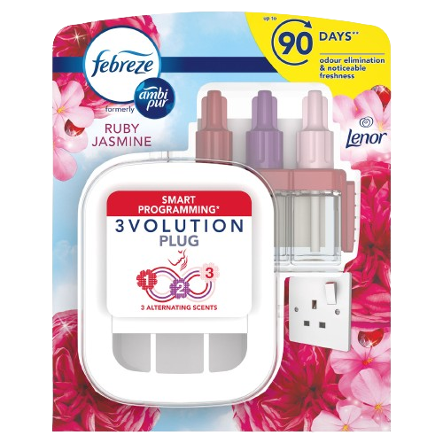 Febreze Ambi Pur 3Volution Plug in &  Air Freshener 20ml, Ruby Jasmine