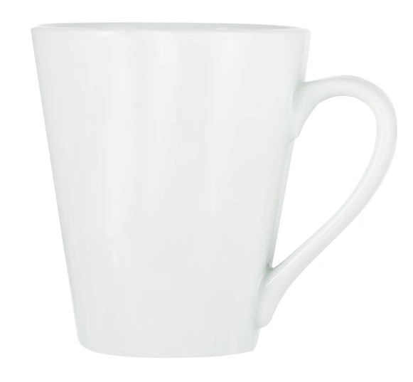 Fixtures New 12oz Stylish Plain White Conical Mugs