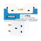 Status 3 Way Fused Plug Adapter White / Multi-Plug