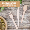 Belgravia- Disposable Eco Friendly  Wooden Cutlery Knives,Forks, Spoons & Teaspoons