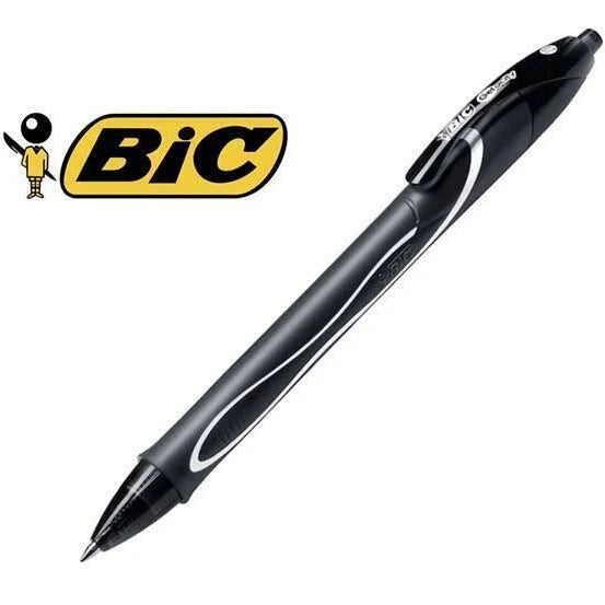 Bic Gel-ocity Quick Dry Gel Retractable Rollerball Pen 0.7mm Tip 0.3mm Line Black (Pack 12) - 949873