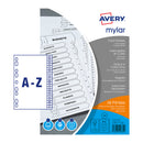 Avery Mylar Divider A-Z A4 Punched 150gsm White Card with White Mylar Tabs 05231061 - UK BUSINESS SUPPLIES