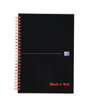 Black n Red Notebook Wirebound A5 Hardback A-Z Indexed Ruled 140 Pages 100080194 - UK BUSINESS SUPPLIES