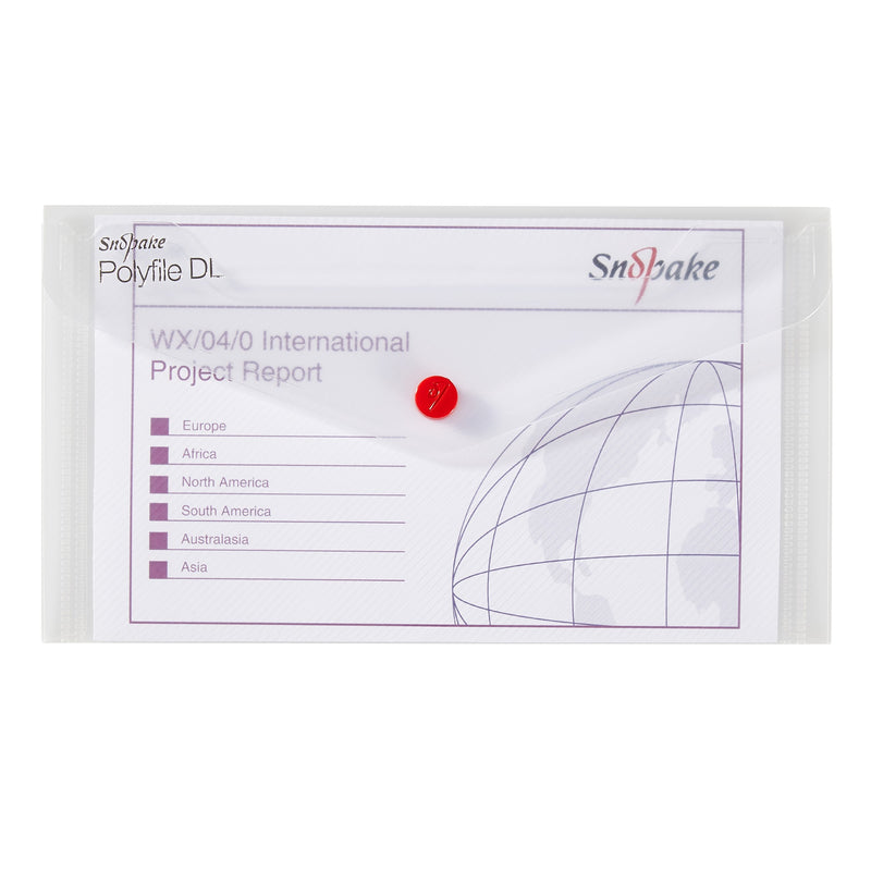 Snopake Polyfile Wallet File Polypropylene DL Clear (Pack 5) - 10057 - UK BUSINESS SUPPLIES