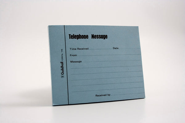 Guildhall Telephone Message Pad 101x127mm 100 Sheets Blue (Pack 5) - 110Z - UK BUSINESS SUPPLIES