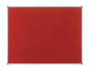 Nobo Classic Red Felt Noticeboard Aluminium Frame 1200x900mm 1902260 - UK BUSINESS SUPPLIES