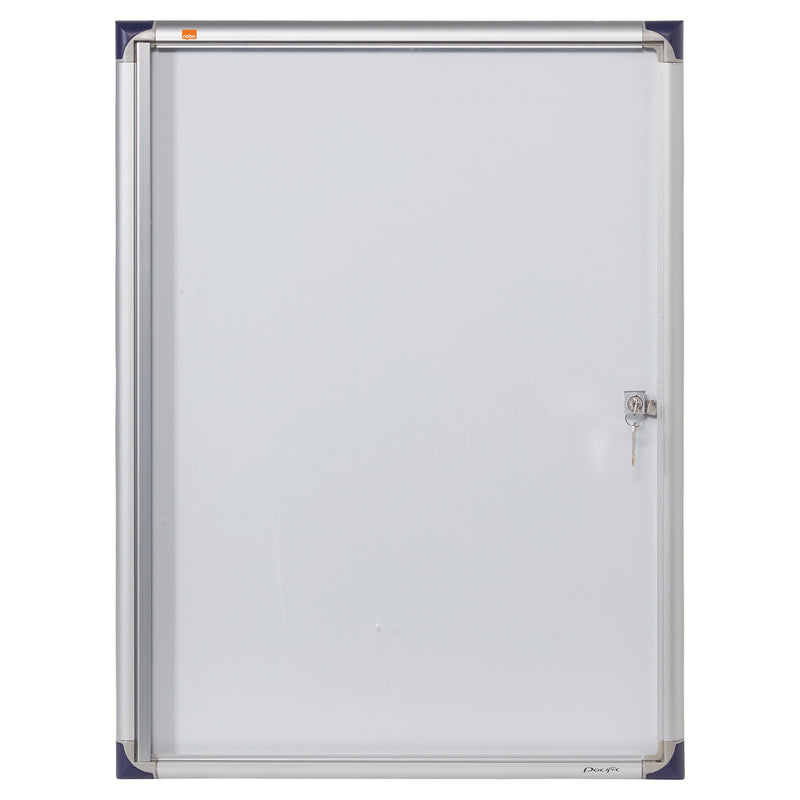 Nobo Extra Flat Magnetic Whiteboard Display Case Lockable 4 x A4 550x735mm 1900846 - UK BUSINESS SUPPLIES