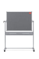 Nobo Mobile Combination Grey Felt/Magnetic Whiteboard Aluminium Frame 900x1200mm 1901043 - UK BUSINESS SUPPLIES