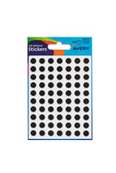 Avery Coloured Label Round 8mm Diameter Black (Pack 10 x 560 Labels) 32-275 - UK BUSINESS SUPPLIES