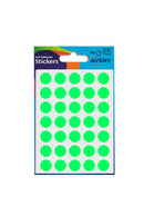 Avery Coloured Label Round 12mm Diameter Green (245 Labels) 32-282 - UK BUSINESS SUPPLIES