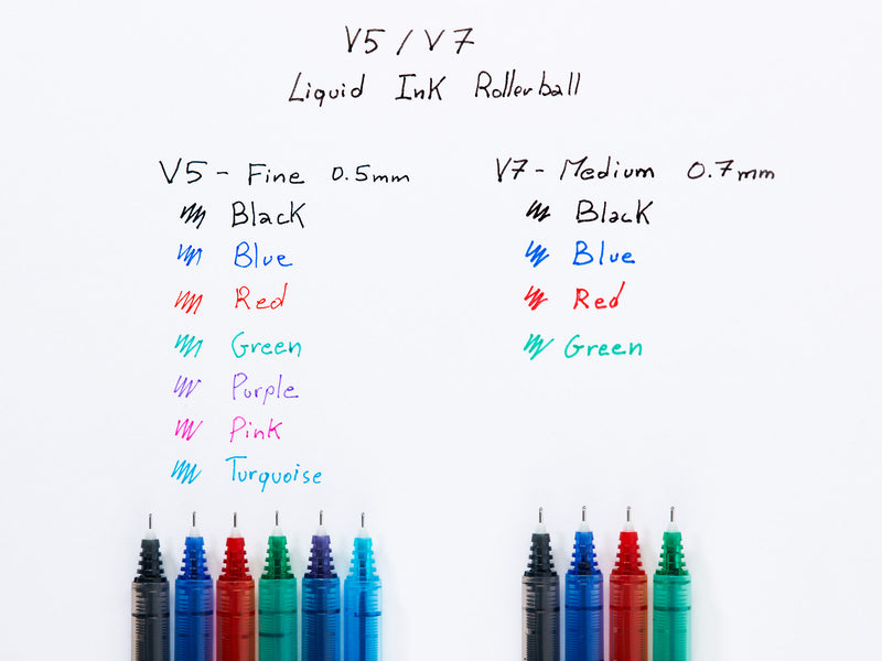 Pilot V5 Hi-Tecpoint Liquid Ink Rollerball Pen 0.5mm Tip 0.3mm Line Violet (Pack 12) - 100101208 - UK BUSINESS SUPPLIES
