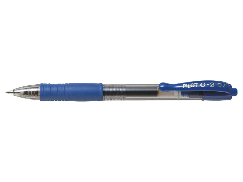 Pilot G-207 Retractable Gel Rollerball Pen 0.7mm Tip 0.39mm Line Blue (Pack 12) - 41101203 - UK BUSINESS SUPPLIES